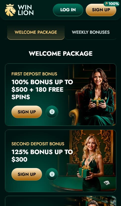 WinLion bonuses